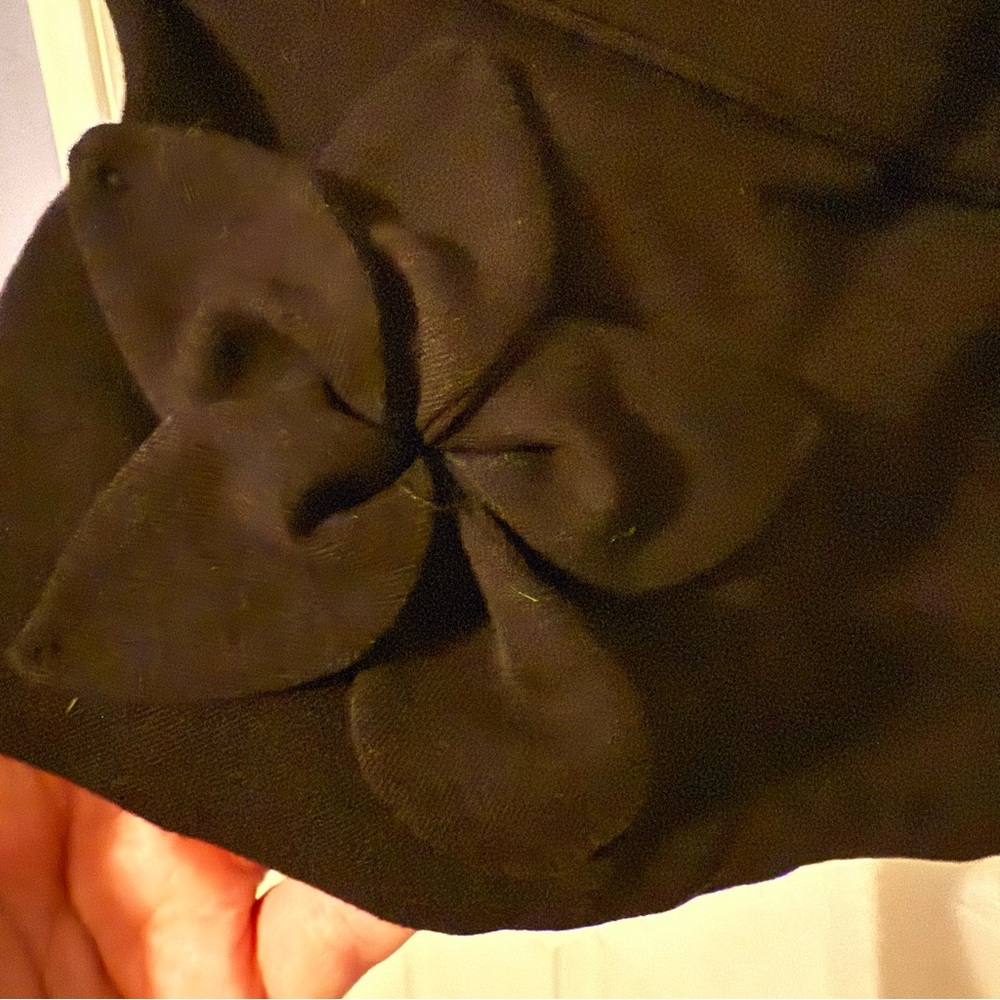 2/$15 Black A-line skirt with flowers at hem - Picture 13 of 13